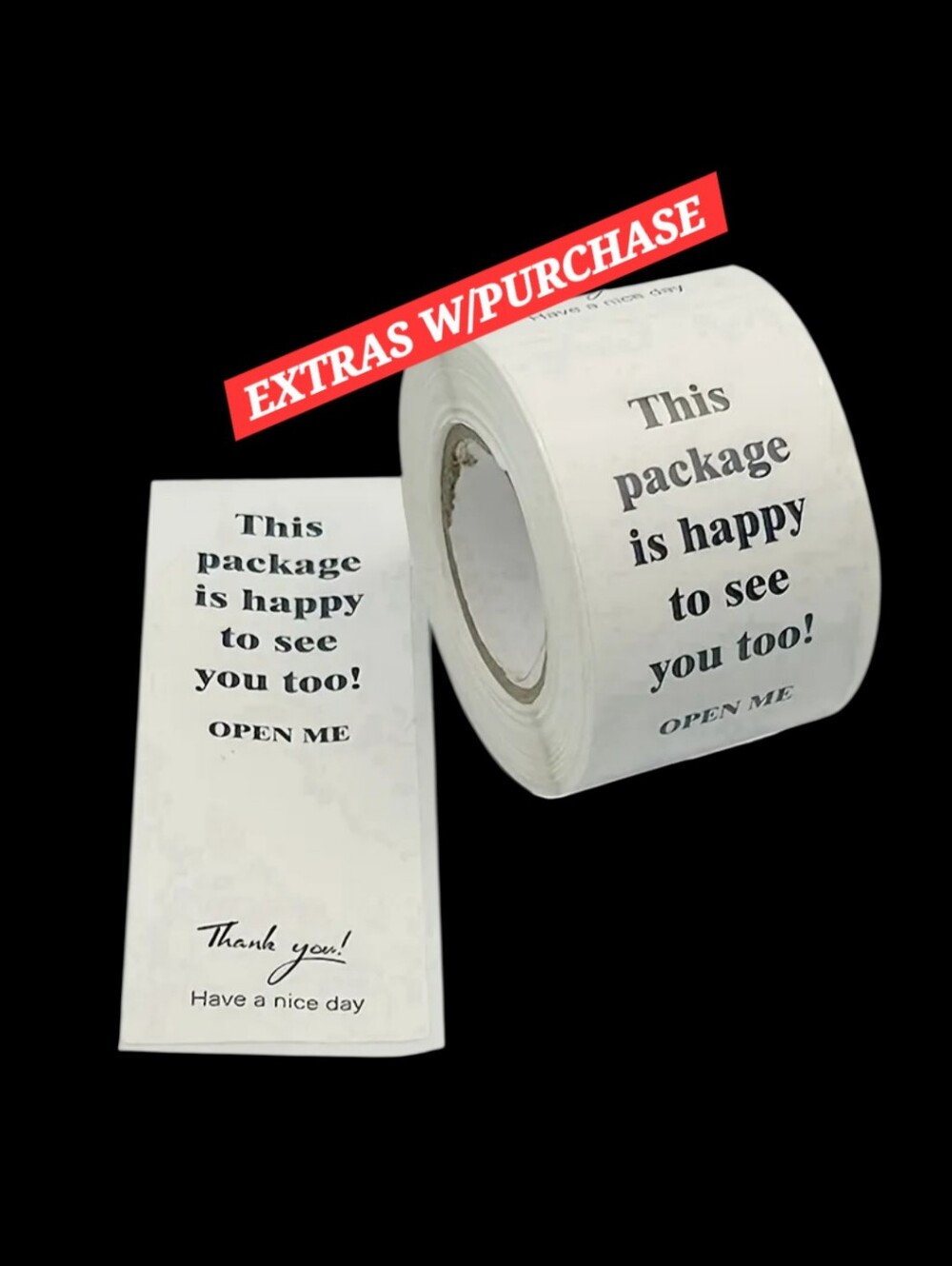 100ct. "This Package Is Happy To See You Too!" Bonus 3 Random Polymailers